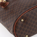 CELINE Macadam Canvas Tote Bag PVC Leather Brown Gold Auth 151049-11