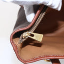 CELINE Macadam Canvas Tote Bag PVC Leather Brown Gold Auth 151049-16