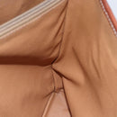 CELINE Macadam Canvas Tote Bag PVC Leather Brown Gold Auth 151049-18