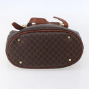 CELINE Macadam Canvas Tote Bag PVC Leather Brown Gold Auth 151049-9