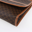 CELINE Macadam Canvas Shoulder Bag PVC Leather Brown Gold Auth 151050-10