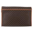 CELINE Macadam Canvas Shoulder Bag PVC Leather Brown Gold Auth 151050-3