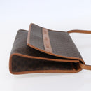 CELINE Macadam Canvas Shoulder Bag PVC Leather Brown Gold Auth 151050-5