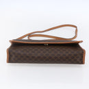 CELINE Macadam Canvas Shoulder Bag PVC Leather Brown Gold Auth 151050-9