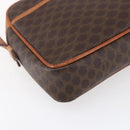 CELINE Macadam Canvas Shoulder Bag PVC Leather Brown Gold Auth 151051-17