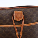 CELINE Macadam Canvas Shoulder Bag PVC Leather Brown Gold Auth 151051-18