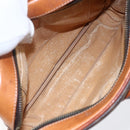 CELINE Macadam Canvas Shoulder Bag PVC Leather Brown Gold Auth 151051-10