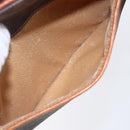 CELINE Macadam Canvas Shoulder Bag PVC Leather Brown Gold Auth 151051-23