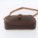 CELINE Macadam Canvas Shoulder Bag PVC Leather Brown Gold Auth 151051-5