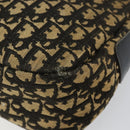 Christian Dior Trotter Canvas Shoulder Bag Navy Gold Auth 151053-10