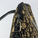 Christian Dior Trotter Canvas Shoulder Bag Navy Gold Auth 151053-15