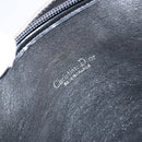 Christian Dior Trotter Canvas Shoulder Bag Navy Gold Auth 151053-16