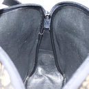 Christian Dior Trotter Canvas Shoulder Bag Navy Gold Auth 151053-18