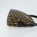 Christian Dior Trotter Canvas Shoulder Bag Navy Gold Auth 151053-4