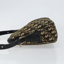 Christian Dior Trotter Canvas Shoulder Bag Navy Gold Auth 151053-5