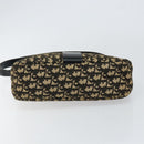 Christian Dior Trotter Canvas Shoulder Bag Navy Gold Auth 151053-9