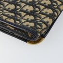 Christian Dior Trotter Canvas Shoulder Bag Navy Gold Auth 151054-16