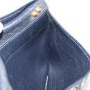 Christian Dior Trotter Canvas Shoulder Bag Navy Gold Auth 151054-17