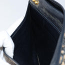 Christian Dior Trotter Canvas Shoulder Bag Navy Gold Auth 151054-18