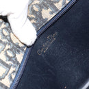 Christian Dior Trotter Canvas Shoulder Bag Navy Gold Auth 151054-19