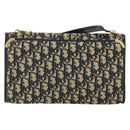 Christian Dior Trotter Canvas Shoulder Bag Navy Gold Auth 151054-2