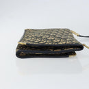 Christian Dior Trotter Canvas Shoulder Bag Navy Gold Auth 151054-3