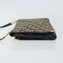 Christian Dior Trotter Canvas Shoulder Bag Navy Gold Auth 151054-4