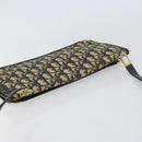 Christian Dior Trotter Canvas Shoulder Bag Navy Gold Auth 151054-6