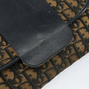 Christian Dior Trotter Canvas Chain Shoulder Bag Navy Gold Auth 151055-15