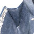 Christian Dior Trotter Canvas Chain Shoulder Bag Navy Gold Auth 151055-21