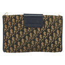 Christian Dior Trotter Canvas Chain Shoulder Bag Navy Gold Auth 151055-3