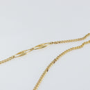 Christian Dior Trotter Canvas Chain Shoulder Bag Navy Gold Auth 151055-8