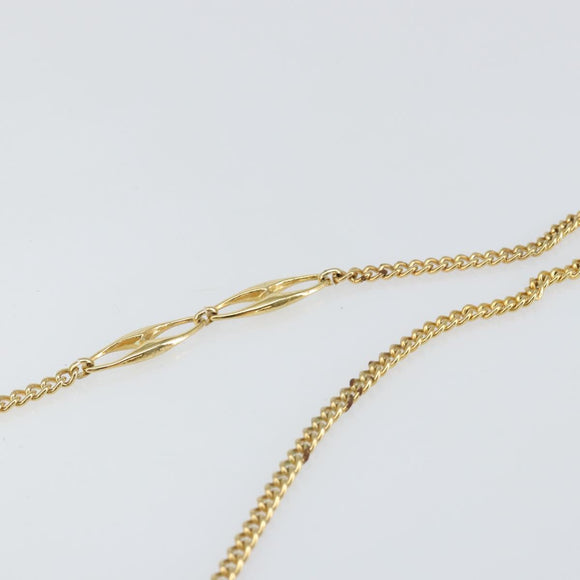 Christian Dior Trotter Canvas Chain Shoulder Bag Navy Gold Auth 151055