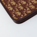 Christian Dior Trotter Canvas Chain Shoulder Bag Red Gold Auth 151057-14