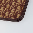 Christian Dior Trotter Canvas Chain Shoulder Bag Red Gold Auth 151057-15