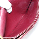 Christian Dior Trotter Canvas Chain Shoulder Bag Red Gold Auth 151057-12