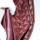 Christian Dior Trotter Canvas Chain Shoulder Bag Red Gold Auth 151057-20