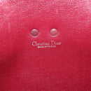 Christian Dior Trotter Canvas Shoulder Bag Red Gold Auth 151058-17