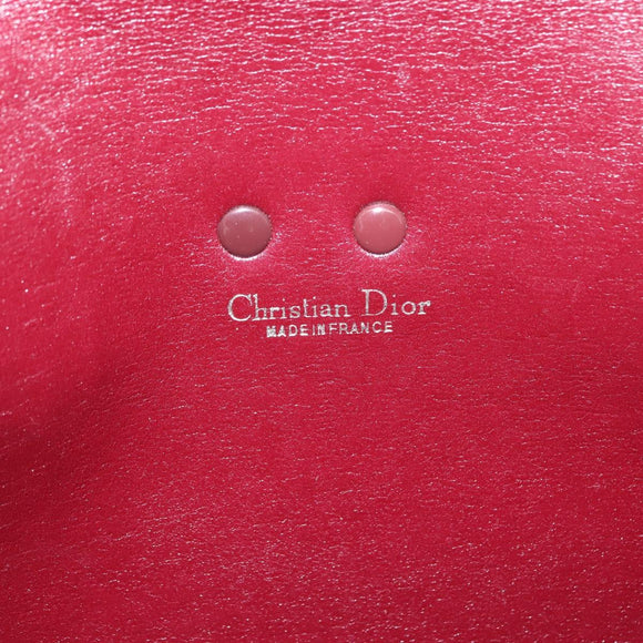 Christian Dior Trotter Canvas Shoulder Bag Red Gold Auth 151058