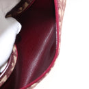 Christian Dior Trotter Canvas Shoulder Bag Red Gold Auth 151058-21