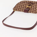 Christian Dior Trotter Canvas Shoulder Bag Red Gold Auth 151058-7