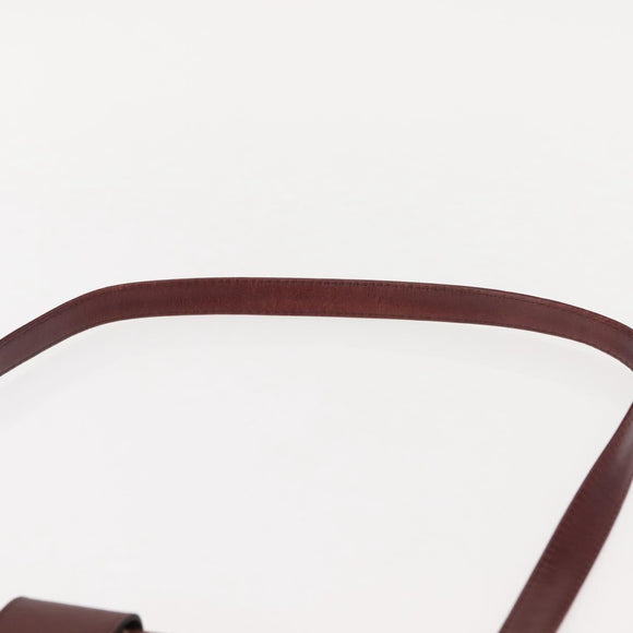 Christian Dior Trotter Canvas Shoulder Bag Red Gold Auth 151058