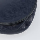 Christian Dior Schoudertas Leer Marineblauw Goud Auth 151060-17