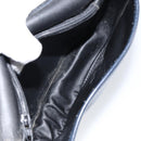 Christian Dior Schoudertas Leer Marineblauw Goud Auth 151060-11