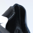 Christian Dior Shoulder Bag Leather Navy Gold Auth 151060-21