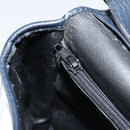 Christian Dior Schoudertas Leer Marineblauw Goud Auth 151060-23