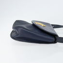 Christian Dior Shoulder Bag Leather Navy Gold Auth 151060-3