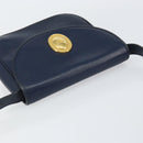 Christian Dior Schoudertas Leer Marineblauw Goud Auth 151060-6