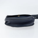 Christian Dior Schoudertas Leer Marineblauw Goud Auth 151060-5