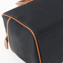 SAINT LAURENT Boston Bag PVC Black Gold Auth 151062-14